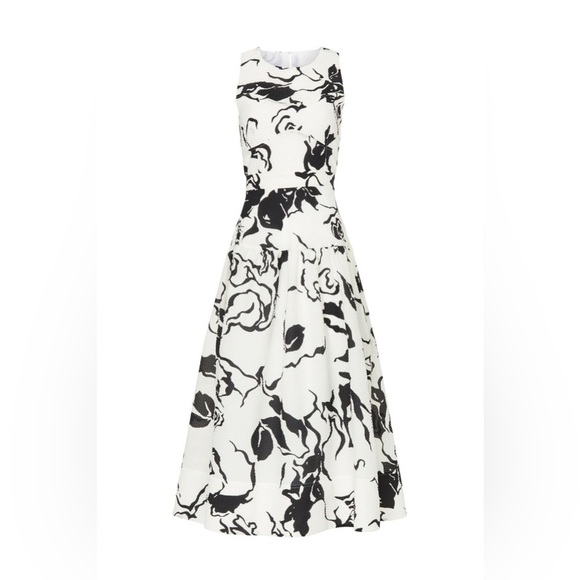 Tanya Taylor White Jackie Sleeveless Matelessé Midi Dress Size 2 back cut out - Picture 1 of 14